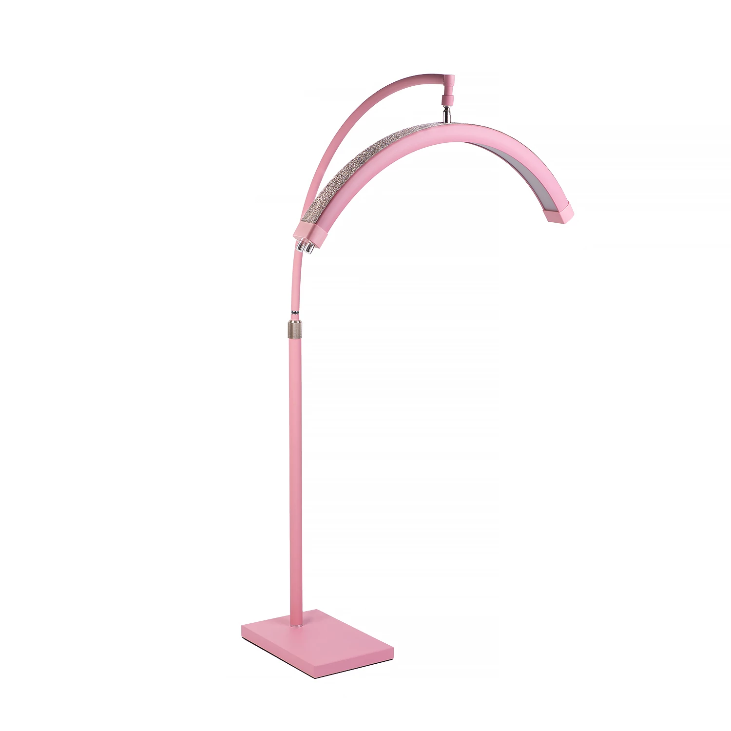 Moon cosmetic LED lamp with crystal - pink